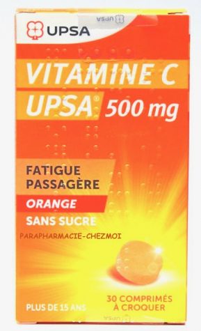 Vitamine C 500mg Sans Sucre Gout Orange Parapharmacie Chez Moi