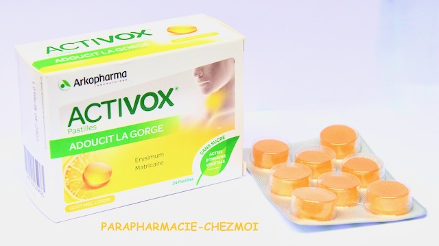 Activox miel citron sans sucre 24 pastilles